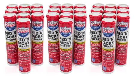 LUCAS OIL - Lucas Grease - Red N Tacky - Conventional - 14 oz Cartridge - Set of 30