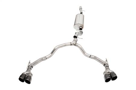CORSA Performance - Corsa 2021-2025 Tahoe / GMC Yukon 4DR 6.2L 4WD Dual Rear 3in - 2.75in Sport Cat-Back DW 4in BLKTips