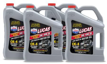 Lucas Oil - Lucas Motor Oil - CK4 Diesel Oil - 10W30 - Synthetic - 1 gal - Set of 4