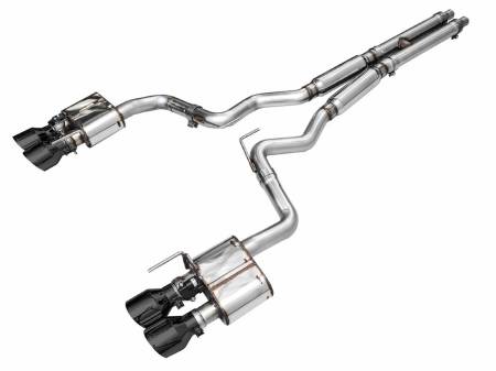 AWE Tuning - AWE 2024 Ford Mustang GT Fastback S650 RWD SwitchPath Catback Exhaust w/ Quad Diamond Black Tips