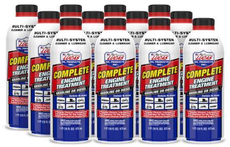 LUCAS OIL - Lucas Fuel Additive 16.0 oz Bottle Set of 12 Complete Engine Treatment 10016