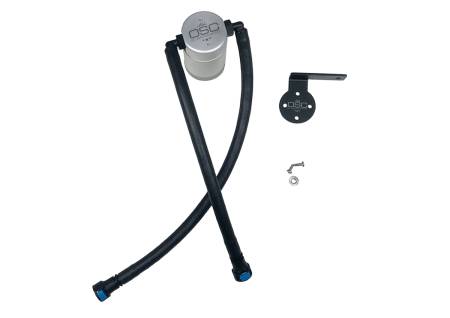 J&L Oil Separator Co - J&L 19-22 Chevrolet Silverado/GMC Sierra 1500 5.3L V8 Driver Side Oil Separator 3.0 - Clear Anod