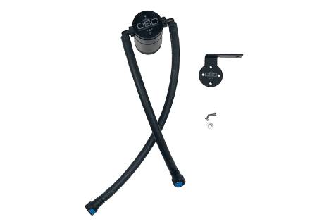 J&L Oil Separator Co - J&L 19-22 Chevrolet Silverado/GMC Sierra 1500 5.3L V8 Driver Side Oil Separator 3.0 - Black Anod