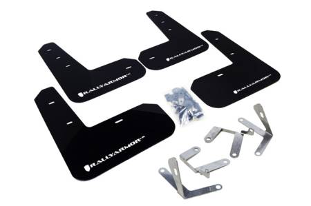 Rally Armor - Rally Armor 13+ Subaru BRZ / 13+ Scion FR-S UR Black Mud Flap w/ White Logo