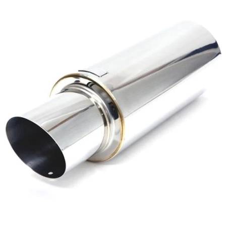 BLOX Racing - BLOX Racing 60.5mm Street Muffler - Angled Tip