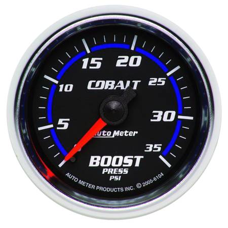 AutoMeter - AutoMeter Cobalt 52mm 0-35 psi Mechanical Boost Gauge