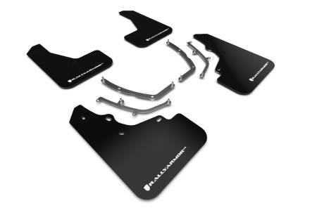 Rally Armor - Rally Armor 2019+ Mazda3 GT Sport Hatch UR Black Mud Flap w/ White Logo