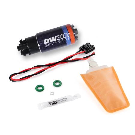 DeatschWerks - DeatschWerks 340lph DW300C Compact Fuel Pump w/ 04+ Lotus Elise/Exige Set Up Kit (w/ Mounting Clips)