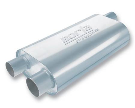 Borla - Borla Universal Oval Transverse Single 3in Inlet/2.5in Outlet 19in x 10.25in x 5.5in Turbo Muffler