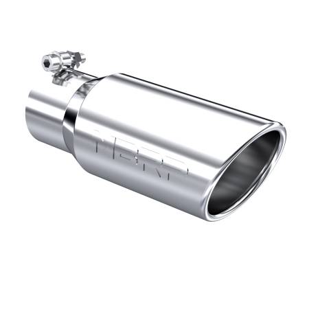 MBRP Exhaust - MBRP Universal Tip 4in OD 3in Inlet 10in Length Angled Rolled End T304