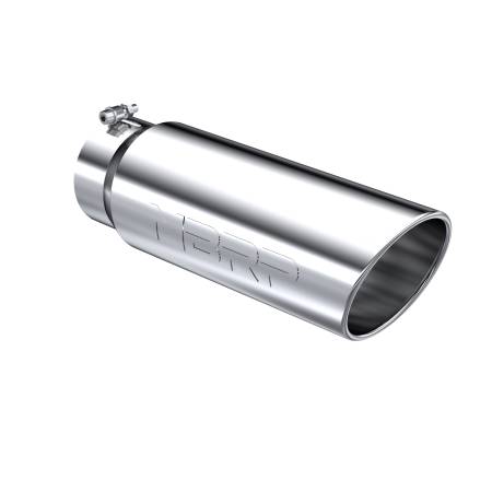 MBRP Exhaust - MBRP Universal Tip 6in OD Angled Rolled End 5in Inlet 18in Lgth T304 Exhaust