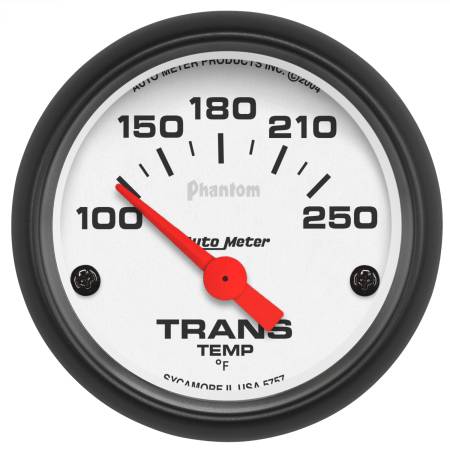 AutoMeter - AutoMeter Phantom 52mm Short Sweep Electronic 100-250 Deg F Transmission Temperature Gauge