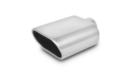 Vibrant Performance - Vibrant Performance 5.5in x 3in Oval SS Exhaust Tip (Single Wall Angle Cut Rolled Edge)