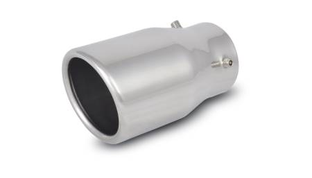 Vibrant Performance - Vibrant Performance 3in Round SS Bolt-On Exhaust Tip (Single Wall Angle Cut Rolled Edge)
