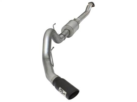 aFe Power (Advanced FLOW Engineering) - aFe Atlas Exhausts 4in Cat-Back Aluminized Steel Exhaust Sys 2015 Ford F-150 V6 3.5L (tt) Black Tip
