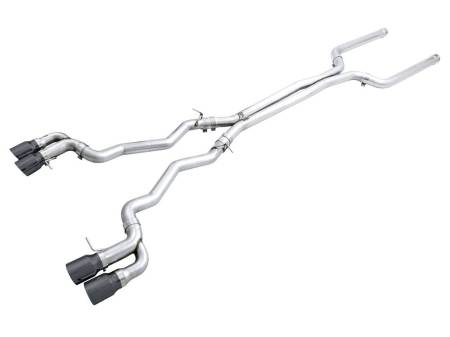 AWE Tuning - AWE 18-19 BMW M5 (F90) 4.4T AWD Cat-back Exhaust - Track Edition (Diamond Black Tips)