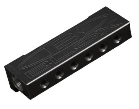 BLOX Racing - BLOX Racing Billet 6-Port Vacuum Manifold Kit - Black