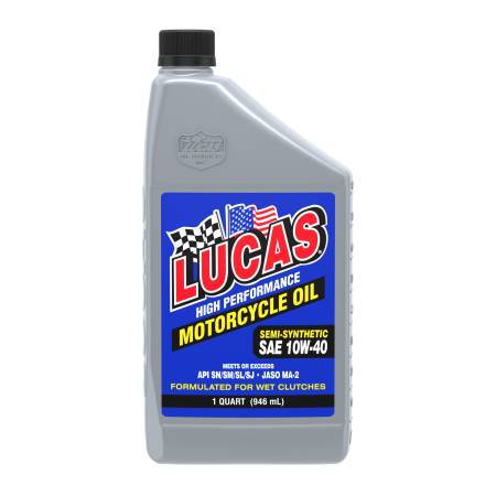 Lucas Oil - Lucas Semi-Synthetic 10w40 Motorcycle Oil Qt