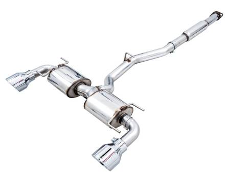 AWE Tuning - AWE Subaru BRZ/ Toyota GR86/ Toyota 86 Touring Edition Cat-Back Exhaust- Chrome Silver Tips