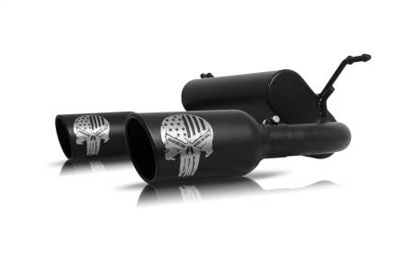 Gibson Performance Exhaust - Gibson 18-22 Jeep Wrangler Sport 3.6L 2.5in Patriot Skull Series Cat-Back Dual Exhaust - Blk Ceramic