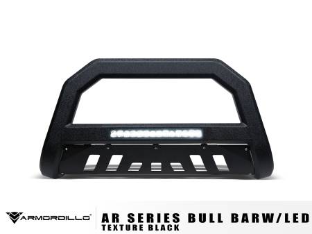 Armordillo - Armordillo 2000-2004 Ford Excursion AR Bull Bar w/LED - Texture Black