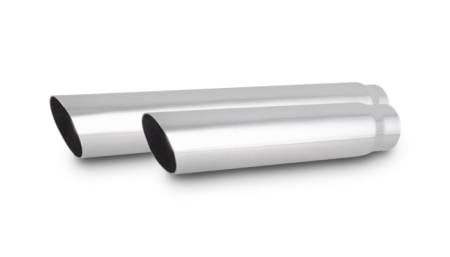 Vibrant Performance - Vibrant Performance 3in Round SS Truck/SUV Exhaust Tip (Single Wall Angle Cut) - 2.25in inlet 11in long