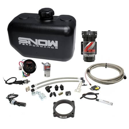 Snow Performance - Snow Performance Stg 2 Boost Cooler Challenger/Charger Hellcat Water Inj Kit (SS Braid Line/4AN Fit)