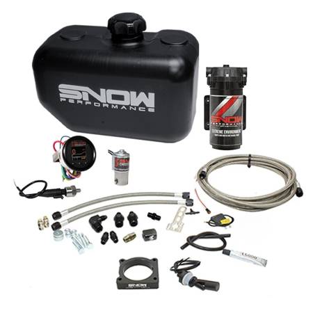 Snow Performance - Snow Performance 08-15 Evo Stg 2 Boost Cooler Water Injection Kit w/SS Braid Line & 4AN Fittings