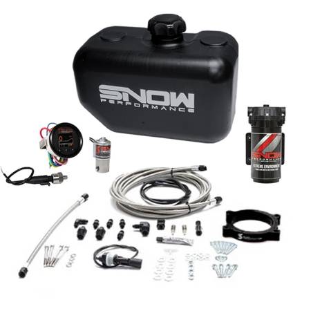 Snow Performance - Snow Performance 10-15 Camaro Stg 2 Boost Cooler F/I Water Injection Kit (SS Braided Line & 4AN)