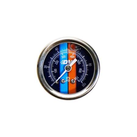 DeatschWerks - DeatschWerks 0-100 PSI 1/8in NPT Mechanical Fuel Pressure Gauge 1.5in Diam. Black Housing Blue Face