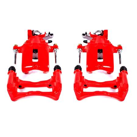 Power Stop - Power Stop 05-14 Ford Mustang Rear Red Calipers w/Brackets - Pair