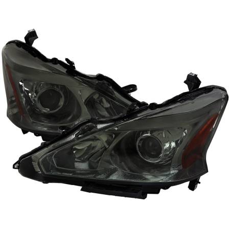 Spec'D Tuning Products - Spec-D 2013-2015 Nissan Altima Sedan Projector Headlights (Chrome Housing/Smoke Lens)