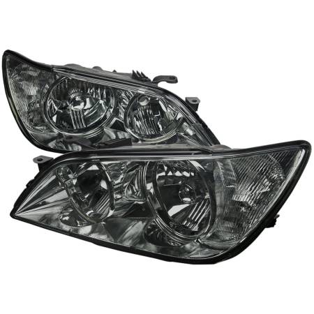 Spec'D Tuning Products - Spec-D 2001-2005 Lexus IS300 Factory Style Crystal Headlights (Chrome Housing/Smoke Lens)