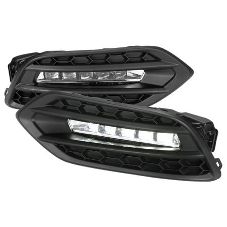 Spec'D Tuning Products - Spec-D 2019-2020 Honda HR-V LED Projector Fog Lights Kit (Chrome Housing/Clear Lens)