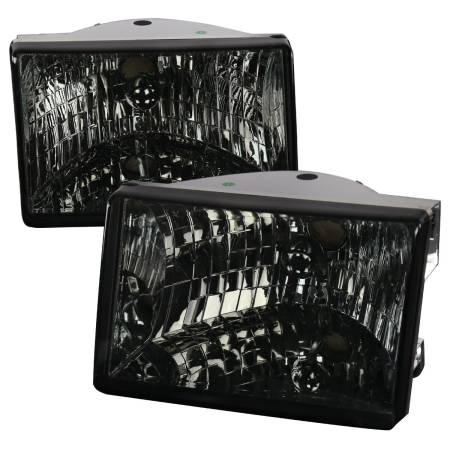 Spec'D Tuning Products - Spec-D 1993-1998 Jeep Grand Cherokee Factory Style Headlights (Chrome Housing/Smoke Lens)