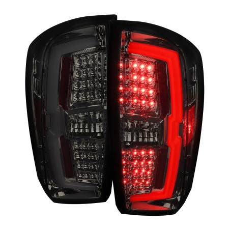 Spec'D Tuning Products - Spec-D 2016-2022 Toyota Tacoma LED Bar Tail Lights (Chrome Housing/Smoke Lens)