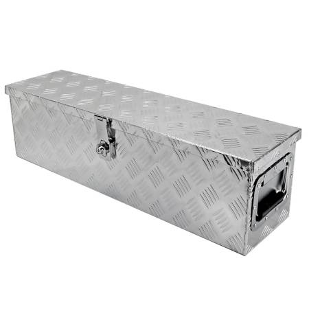 Spec'D Tuning Products - Spec-D Universal 31" Heavy Duty Silver Aluminum Tool Box w/ Side Handles, Lock, & Keys