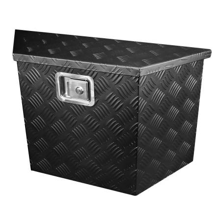 Spec'D Tuning Products - Spec-D Universal 15~28" Black Heavy Duty Aluminum Truck Trailer Tongue Tool Box w/ Lock & Keys