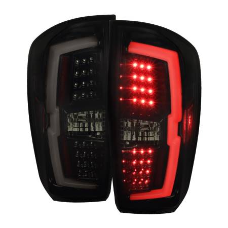 Spec'D Tuning Products - Spec-D 2016-2022 Toyota Tacoma LED Bar Tail Lights (Glossy Black Housing/Smoke Lens)
