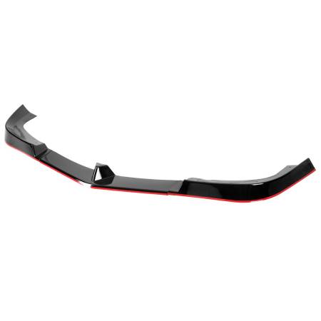 Spec'D Tuning Products - Spec-D 2012-2014 Mercedes Benz W204  C ClassGlossy Black/Red Trim 3PC Front Bumper Lip Splitter Kit