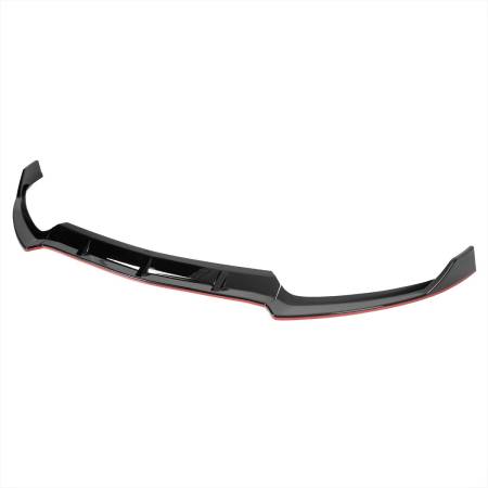 Spec'D Tuning Products - Spec-D 2015-2018 Mercedes Benz W205 C Class Glossy Black/Red Trim 3PC Front Bumper Lip Splitter Kit