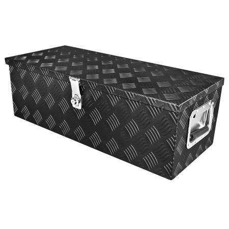 Spec'D Tuning Products - Spec-D Universal 30" Heavy Duty Black Aluminum Truck Tool Box w/ Side Handles, Lock & Keys
