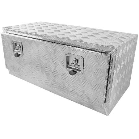 Spec'D Tuning Products - Spec-D Universal 36" Heavy Duty Silver Aluminum Underbody Truck Tool Box w/ T-Handle Latches, Locks, & Keys