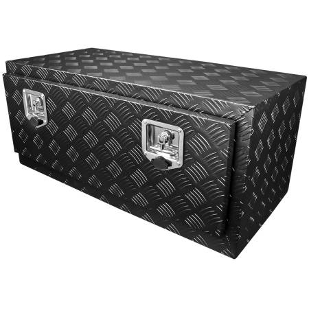 Spec'D Tuning Products - Spec-D Universal 36" Heavy Duty Black Aluminum Underbody Truck Tool Box w/ T-Handle Latches, Locks, & Keys