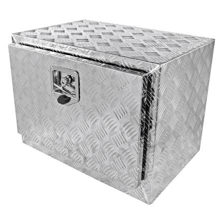 Spec'D Tuning Products - Spec-D Universal 24" Heavy Duty Silver Aluminum Underbody Truck Tool Box w/ T-Handle Latch, Lock, & Keys