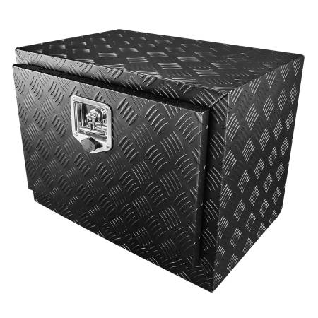 Spec'D Tuning Products - Spec-D Universal 24" Heavy Duty Black Aluminum Underbody Truck Tool Box w/ T-Handle Latch, Lock, & Keys