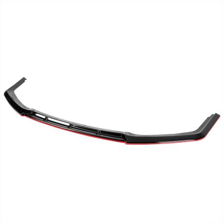 Spec'D Tuning Products - Spec-D 2017-2021 Honda Civic Si Glossy Black/Red Trim 3PC Front Bumper Lip Kit