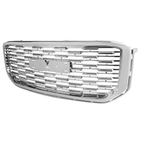 Spec'D Tuning Products - Spec-D 2015-2020 GMC Yukon/Yukon XL Chrome ABS Denali Style Mesh Grille