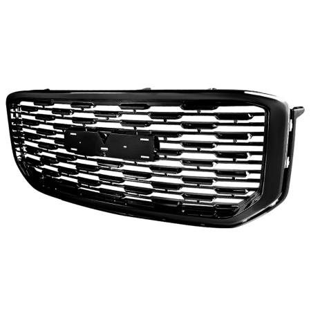 Spec'D Tuning Products - Spec-D 2015-2020 GMC Yukon/Yukon XL Glossy Black ABS Denali Style Mesh Grille