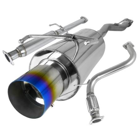 Spec'D Tuning Products - Spec-D 1994-1997 Honda Accord 4CYL T-304 Stainless Steel N1 Style Catback Exhaust System w/ Burnt Tip